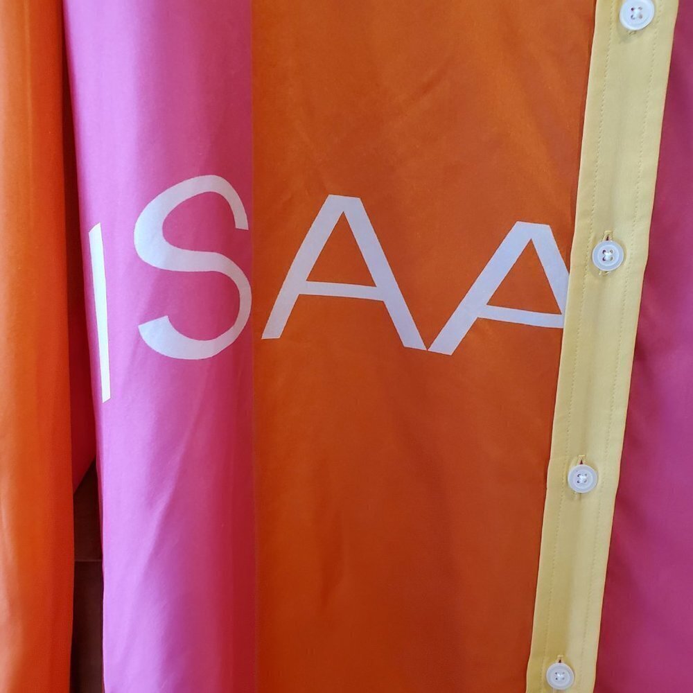 Isaac Mizrahi Target Silk Color block Tunic womens size XS Oversized - Picture 5 of 8